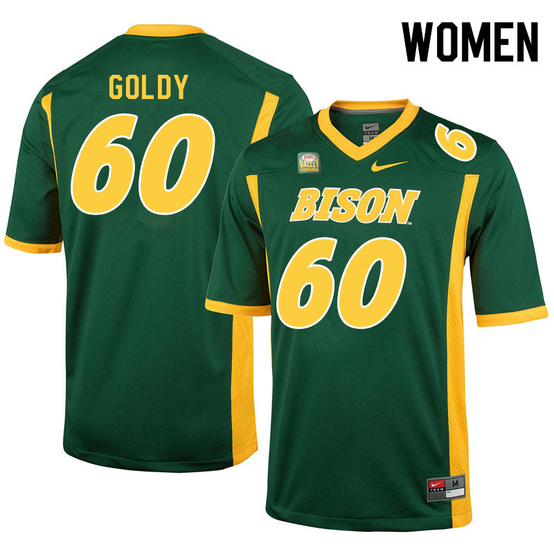 Women #60 Ben Goldy North Dakota State Bison College Football Jerseys Sale-Green